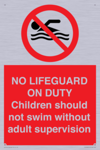 NO LIFEGUARD ON DUTY